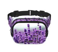 Lavande Violette,Sac Banane carré Double Couche, Sac de Poitrine