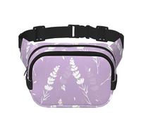 Lavande Violette,Sac Banane carré Double Couche, Sac de Poitrine