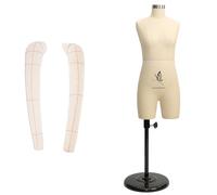 lavandeform Mannequins de couture miniatures demi-taille à coudre (il ne s'agit pas de taille adulte). Les aiguilles peuvent être piquées dans les mannequins de couture 1/2 (bras souple beige)