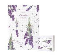 Lavandes sur Une Provence colorée et Vintage,Puzzle Familial en Bois de 300 pièces pour Adultes et Adolescents