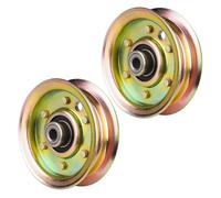 LAVAS Lot de 2 poulies de renvoi plates de remplacement for AYP, Husqvarna 532131494, 532173438, 131494, 173438 et tracteur tondeuse John Deere AM103287