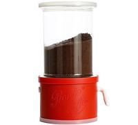 Lavatelli Pronto Caffe Doseur Café Moulu pour cafetière Italienne Moka, Boite a Cafe Moulu vintage compatible Cafetiere Bialetti, Pot Remplaçable avec Boîte de 10cm, Plastique Rouge
