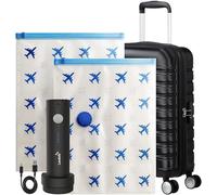 Lavatelli Vac-U-Set - Pompe à Vide de Voyage Sans Fil USB-C + 2 Sacs 40x60 cm pour Trolley 55x40x20, Kit Gain de Place Compact pour Valise, Armoire et Changement de Saison