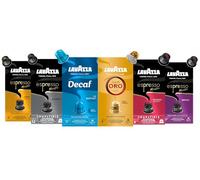 Lavazza,120 Capsules Café Assorties, Capsules Compatibles Avec les Machines Nespresso Original, Espresso Maestro Classico, Ristretto, Lungo, Qualità Oro, Dek Cremoso, Intenso,12 Paquets de 10 Capsules