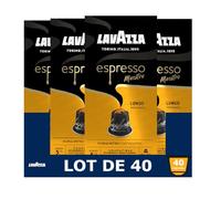 Lavazza, 40 Capsules Café, Capsules Compatibles Avec les Machines Nespresso Original, 4 x Lungo, 4 Paquets de 10 Capsules