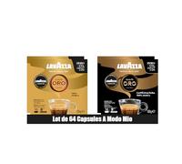 Lavazza, A Modo Mio, Assortiment de Capsules de Café Oro et Oro Altura, 100% Arabica, Intensité 8 et 9, 64 capsules AMM
