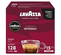 Lavazza, A Modo Mio Espresso Intenso, 128 Capsules de Café, pour un Espresso aux Notes de Cacao et d'épices, Arabica et Robusta, Intensité 13/13, Torréfaction Moyenne, 8 Paquets de 16 Capsules