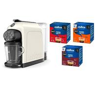 Lavazza, A Modo Mio Machine à café Deséa White Cream avec 88 capsules crème et goût assorties, expresso 1500 W, 220-240 V, 50/60 Hz, capacité maximale 10 capsules et 1,1 litre d'eau