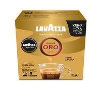 Lavazza - A Modo Mio Qualita Oro, 16 Capsules de Café, pour un Espresso aux Notes fruités et Florales, 100% Arabica, Intensité 8 sur 13, Torréfaction Moyenne, 1 Paquets de 16 Capsules
