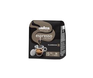 LAVAZZA - Café Espresso Classico - Coffee Dosette - Arabica et Robusta - Café Doux, Aromatique, Equilibré - Lot de 10 x 36 Dosettes Souples