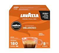 LAVAZZA - Cafe Espresso Delizioso - 100% Arabica - 180 Capsules Compatibles Lavazza A Modo Mio®