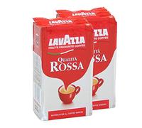 Lavazza Café Qualita Rossa, Expresso Torréfié, Café en Grains Moulus, Lot Sous Vide 2 x 250 g