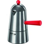 Lavazza Cafetière Carmencita Pop Manche Rouge De 6 Tasses Aluminium Poli