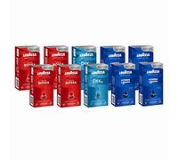 Lavazza, Capsules de café en aluminium compatibles avec les machines Nespresso Original, saveurs assorties, 10 paquets de 10 capsules, 4 x qualité rouge, 4 x crème et saveur, 2 x Dek, 100 capsules