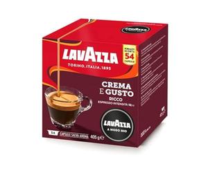 Lavazza Crème e Gusto Ricco 216 capsules de café A Modo Mio Espresso, 4 paquets de 54 capsules