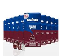 Lavazza, Crème et saveur riche, 100 capsules en aluminium compatibles avec les machines Nespresso originales, avec notes de chocolat, bois et épices, arabica et robuste, intensité 11, brun foncé