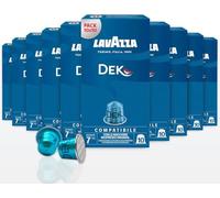 Lavazza, Dek, 100 Capsules Café en Aluminium Compatibles avec les Machines Nespresso Original, Café Décaféiné, Notes de Fruits Secs, Arabica et Robusta, Intensité 7/13, Torréfaction Claire, 10 Paquets