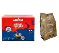 Lavazza Espresso Crema E Gusto Box 50 dosettes de café + Italian Gourmet Café Clasico Espresso 10 dosettes