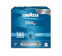 Lavazza, Espresso Dek Lot de 180 capsules de café en aluminium compatibles avec machines à café Nespresso* Original avec notes de fruits secs et de chocolat, arabica et robuste, intensité 7/13