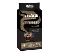 Lavazza Espresso Italiano Classico Café Moulu Idéal pour Moka Machine à Café Automatique, Cafetière Filtre, avec Notes Florales et Fruitées100% Arabica Intensité5 Torréfaction Légère, 250 g - Lot de 8