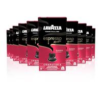 Lavazza, Espresso Maestro Classico, 100 Capsules Café Compatibles avec les Machines Nespresso Original, Notes de Biscuits et Céréales, 100% Arabica, Intensité 9/13, Torréfaction Foncé, 10 Paquets