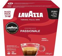 Lavazza, Espresso Passionale, 1 Paquet de 36 Capsules de Café, Notes Aromatiques de Chocolat, 100% Arabica, Intensité 11/13