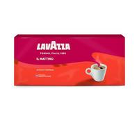 Lavazza - Il Mattino, Café Moulu, Idéal pour la Machine Filtre ou Manuelle, avec Notes Aromatiques de Fruits Secs, pour un Espresso au Goût Intense et Velouté, Robusta, Intensité 10/10, 4x250g