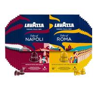 Lavazza - Lot de 200 Capsules de Café Compatibles avec les Machines Nespresso Original - 100 Capsules Napoli aux Notes de Cacao et Caramel - 100 Capsules Roma aux Notes de Noisettes et Chocolat Noir