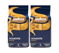 Lavazza - Lot de 2Kg de café en grain Momento Dolce - Idéal pour les Machines à Café Automatiques, avec Notes de Chocolat, Arabica et Robusta, Intensité 7/10, Torréfaction Moyenne