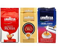Lavazza Sampler 3 Pack, Ground Coffee 8.8 Oz Bricks - Crema e Gusto, Qualita Rossa, Qualita Oro by Lavazza