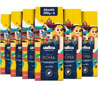 Lavazza, Tales of Roma, Café en grains 1.5 kg, pour les Machines à Café Automatiques, Notes de Noisette et Chocolat Noir, Arabica & Robusta, Intensité 8/10, Torréfaction Moyenne 6 x 250g