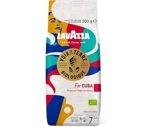Lavazza, ¡Voix de la Terre! for Cuba, Café en Grains, Idéal pour les Machines à Café Automatiques, avec Notes de Chocolat et Fruits Secs, Arabica et Robusta, Intensité 7/10, Torréfaction Moyenne, 500g