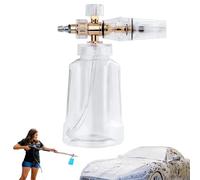 Lave-auto avec pulvérisateur de mousse - Mousse épaisse pour nettoyeur haute pression, multifonction pour le nettoyage de la maison, voiture, moto, vélo, bombe aérosol transparente,