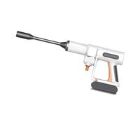 Lave-Auto Électrique À Haute Pression, Machine À Laver sans Fil avec Batterie Au Lithium, Kit De Pistolet À Eau Portable for L'arrosage du Jardin Puissant Facile(White)