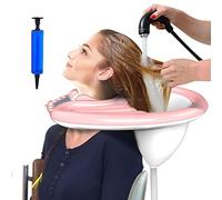 Lave-Cheveux Gonflable Portable pour Personnes âgées, handicapées, Femmes Enceintes, blessées, alitées, handicapées pour Laver Les Cheveux au lit, à la Maison, avec Pompe à air et Drainage