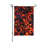 Lave fondante Roches Rouge Noir,Drapeau de jardin décoratif double face pour intérieur et extérieur, 30 x 45 cm