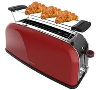Cecotec Grille-pain Vertical 1 Fente Longue Toastin' time 850 Red Long. 850 W, 2 Tranches de Pain, Fente Large de 3,8 cm, Support pour Pains et Tiroir Ramasse-miettes, Acier Inoxydable, Rouge