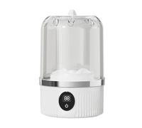 Lave-linge compact avec réservoir de détergent, sans fil, petit, portable et rechargeable, pour soutiens-gorge, sous-vêtements et chaussettes portable (blanc)