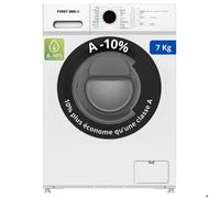 Lave-linge frontal FIRST ONE FLL71200WH - 7 Kg - 1200 trmn - 16 programmes - Eco - Intensif - Rapide Trs Faible conso