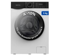 Lave-linge frontal GEDTECH GLL91400WH - 9 Kgs - 1400 tr/mn - 16 programmes - Eco - Intensif - Rapide - Très Faible conso A-10%