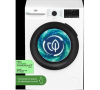 Lave-linge hublot BEKO Série b300 BM3WFU410411B - 10 kg - Induction - L60cm - 1400 trs/min Blanc