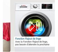 Lave-linge hublot BOSCH WAN28209FR SER4 - 9 kg - Induction - L60cm - Classe A - 1400 trs/min - Vapeur - Blanc
