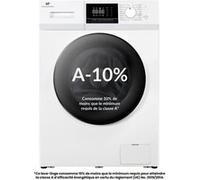 Lave-linge hublot - CONTINENTAL EDISON - CELL8140IW1 - 8kg - Moteur induction - 60 cm - 1400 trs/min - Blanc