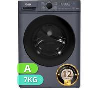 Lave-linge hublot CHiQ CW07123863AX Machine à laver intégrée - 7kg, Classe A, 1200 RPM, Lavage vapeur & rapide, 15 programmes Gris
