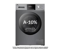 Lave-linge hublot - CONTINENTAL EDISON - CELL10140S3 - 10kg - Moteur induction - 60 cm - 1400 trs/min - Silver