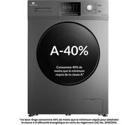 Lave-linge hublot CONTINENTAL EDISON CELL10140SA40 - 10 kg - Induction - L60 cm - Classe A - 1400 trs - Silver