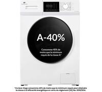 Lave-linge hublot CONTINENTAL EDISON CELL10140WA40 - 10 kg - Induction - L60 cm 1400 trs - Blanc