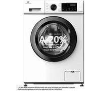 Lave-linge hublot CONTINENTAL EDISON CELL8120IWP - 8 kg - Induction - L60cm - 1200 trs / min - Classe A - Blanc hublot noir
