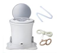 Lave-linge Manuel Non Électrique 42x39cm 42x47cm Lave-linge Avec Multifonction Parfait Pour Étudiant, Camping, Camping Car, Petite Salle De Bain, Voyage(White,Small)