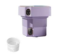 Lave Linge Multifonctionnel De 17L Grande Capacité 30X30X33cm Machine À Laver Portable Pour La Maison Appartement Dortoir Hôtel Camping Voyage(Purple)